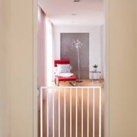 Barrière de protection VOGUE pour enfants métal blanc - h.73 cm l.69 à 75 cm - Gedimat - NORDLINGER
