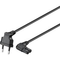Cordon Electrique Coudé CEE 7/16 / IEC 60320 C7, 3 m, noir - GOOBAY