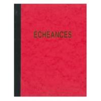 Cahier piqûre "Echéances" 230 x 180 mm vertical 24 lignes 96 pages - ELVE