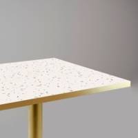 Plateau de table carré Terrazzo Cassata & laiton - RestooTab