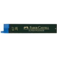 Boîte de 12 mines 0,7 mm Super Polymère 9067 S 0,7 mm 2B - Faber-Castell