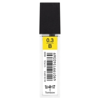 Etui de 12 Mines pour porte-mine pointe calibrée 0,3 mm dureté B - TOMBOW