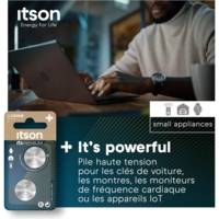 Pack 2 CR2016 Piles bouton Lithium Idéale clés de voiture, montres - ITSON