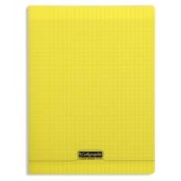 Cahier piqué 8000 POLYPRO 24x32 cm 96 p grands carreaux 90 g Coloris Aléatoire - CLAIREFONTAINE