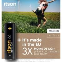 Pack de 4 Piles Alcalines LR6/AA 1,5V itsPREMIUM - ITSON