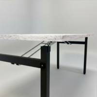 Table pliable Tambu 160x80cm marbre bianca luna - intérieur - RestooTab
