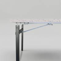 Table pliable Tambu 160x80cm terrazzo cassata - intérieur - RestooTab