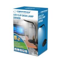 Lampe de Bureau Led DENEB 3 Niveaux Clip de Fixation Noir - ESPERANZA