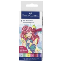 Étui 6 feutres encre de Chine PITT artist pen - Faber-Castell