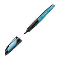 Stylo plume EASYbuddy pointe moyenne droitiers noir/bleu - STABILO