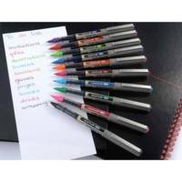 Stylo Roller Encre Liquide Recyclé UB157E Pointe Moyenne Bleu ciel - UNI-BALL