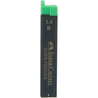 Etui de 6 Mines Super-Polymer pour porte-mines 1,4mm B - Faber-Castell