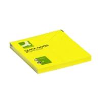 Bloc-notes quick notes 76x76mm 80 feuilles coloris jaune vif - Q-connect