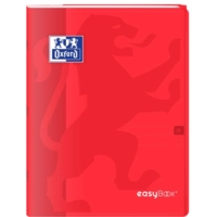 Cahier Easybook agrafé 24x32cm 96 pages grands carreaux 90g rouge - Oxford