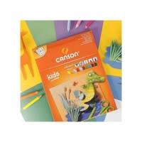 Bloc 10 Feuilles Papier Couleur KIDS 240 x 320 mm 185 g couleurs assorties - CANSON