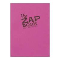 Bloc 1/2 ZAP BOOK Encollé grand côté A6 105x148 mm 160p blanc couverture aléatoire - CLAIREFONTAINE