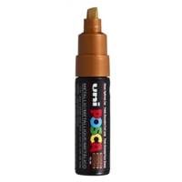 Marqueur pointe large biseautée pc8k 8mm bronze - POSCA
