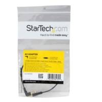 Câble audio stéréo Slim 0,3 m 1 Angle 90° M / M Noir - STARTECH.COM