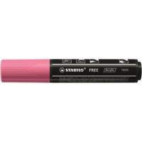 Marqueur pointe large FREE acrylic T800C rose - STABILO