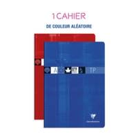 Cahier Travaux Pratiques A4 120 P Grands Carreaux 90g et Unies 125 g Carte Pelliculée - Couleur Aléatoire - CLAIREFONTAINE