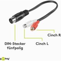 Câble Adaptateur DIN 5 pin / 2xRCA 0.2 m - GOOBAY