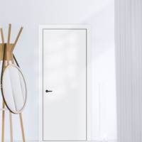 Bloc-porte alvéolaire OIA décor blanc satiné laqué Hui.70 à 100 mm - 204 X 83 cm - gauche poussant - Gedimat - VICAIMA