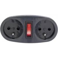 Multiprise Biplite 2 x 16 A avec Interrupteur - Anthracite - CHACON