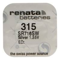 Pile bouton Silver Oxyde 315 / SR716 SW 0% Mercure 1,55V - RENATA