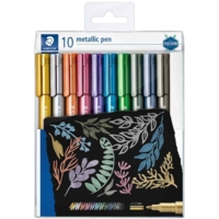 Marqueur permanent Metallic, pointe ofive, étui 10 - STAEDTLER