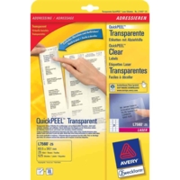 Paquet de 350 étiquettes adresses transparentes, 99,1 x 38,1 mm - AVERY Zweckform