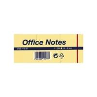 Bloc "Office Notes" repositionnables, 75 x 75 mm, jaune - TESA