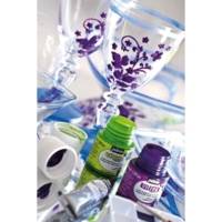 Flacon 45ml peinture Vitrea 160 brillante pour verre AMARANTHE - PÉBÉO