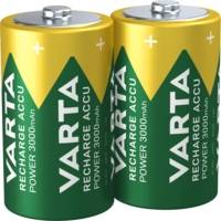 2x Accus NI-MH "Power Accu Ready 2 Use", Mono (D/HR20) 3000 mAh - VARTA