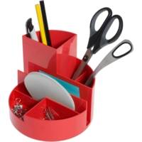 Organisateur de bureau rundbox 6 compartiments Rouge - MAUL