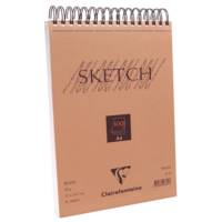 Bloc Sketch croquis spiralé 21x29,7 90g 100 feuilles - CLAIREFONTAINE