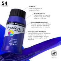 Flacon 500ml Peinture Acrylique System Rouge Fluorescent - DALER ROWNEY