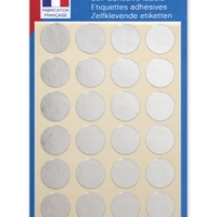 Etui de 112 pastilles Gommettes Rondes Diam 15 mm Argent - Apli-Agipa