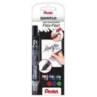 Marqueur pour tableau blanc Maxiflo Flex-Feel, kit de 4 - Pentel