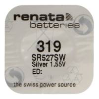 Pile bouton Silver Oxyde 319 / SR527 SW 0% Mercure 1,55V - RENATA