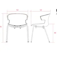 Chaise empilable CAMARGUE jaune - OCCASION - Quadrifoglio