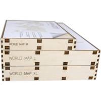 Carte Du Monde En Bois - Taille Xl - Puzzle 3d - WOODEN CITY