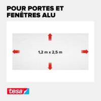Insect Stop® Rlx moustiquaire Alu gris pour portes, recoupable 1,2m x 2,5m - TESA