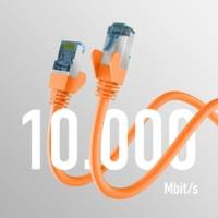 Câble réseau CAT. 7 jusqu'à 10 Gbit ORANGE 3m - EFB
