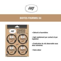 Pack de 4 Boites Appât Anti-Fourmis 0% Evaporation d'Insecticide - FURY