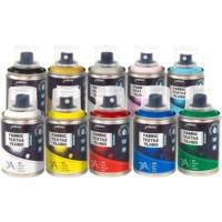 Peinture en Spray 7A - 100ml Spécial Textiles Naturels et Synthétiques Or - PÉBÉO