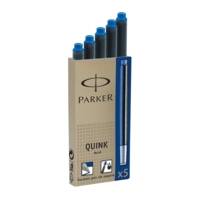 Etui de 5 Cartouches d'encre Quink Bleu Permanent - PARKER