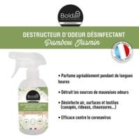 Spray 500 ml Destructeur d'odeurs Désinfectant Bambou Jasmin - BOLDAIR