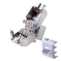 Keystone module Cat 6A blindé 500MHz Gris - DIGITUS