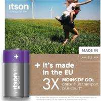 Pack de 2 Piles Alcalines LR14/C 1,5V ItsPOWER - ITSON