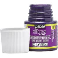 Flacon 45ml peinture Vitrea 160 brillante pour verre AMARANTHE - PÉBÉO